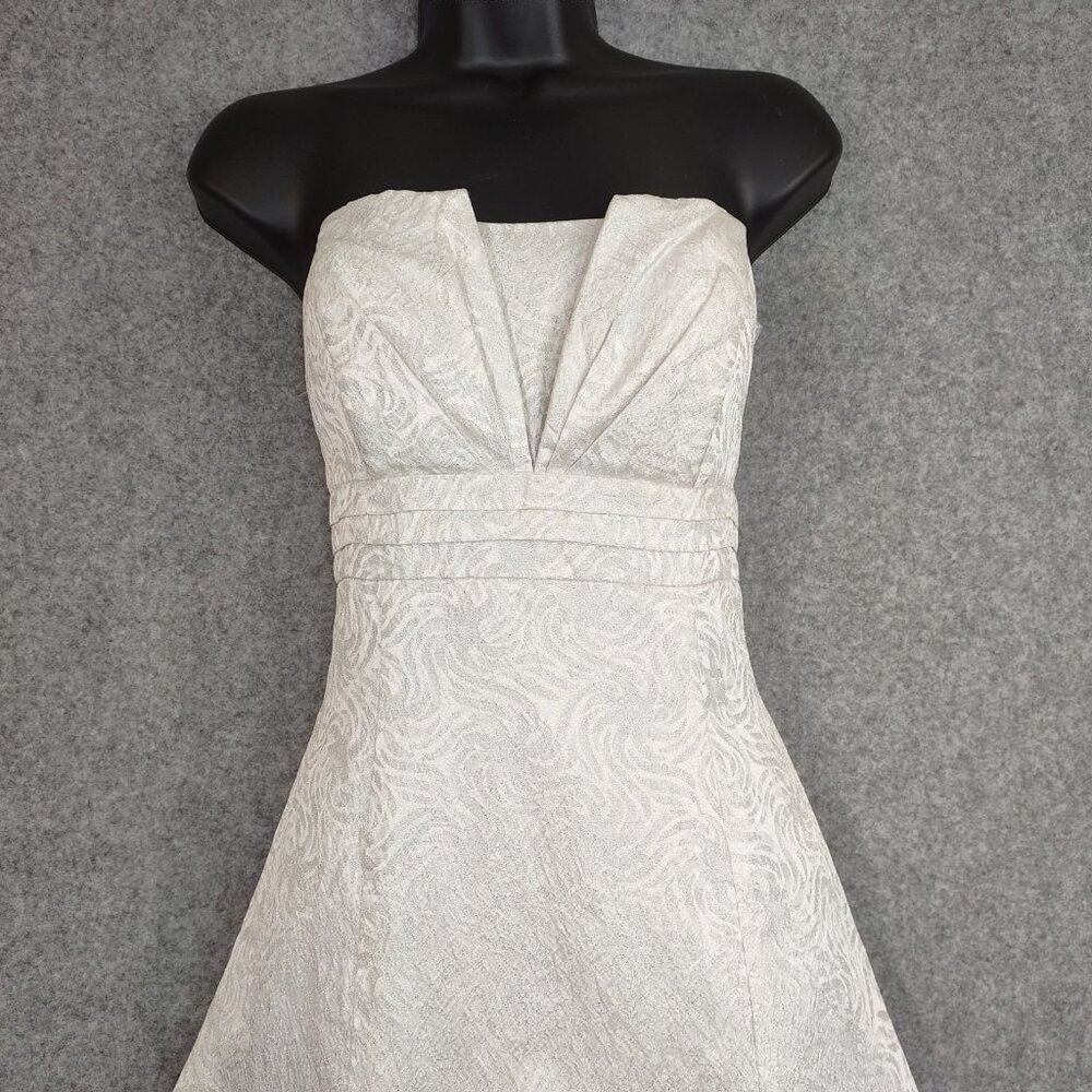 Jessica McClintock Gunne Sax Dress Juniors Sz 7 Prom Petticoat Strapless Formal - Picture 3 of 15